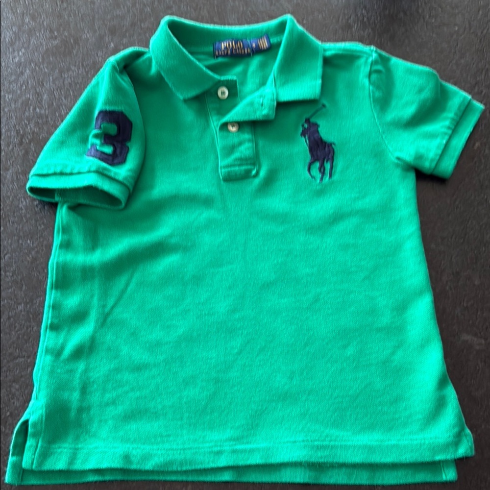 Polo by Ralph Lauren Green Polo Shirt with Embroidered Logo